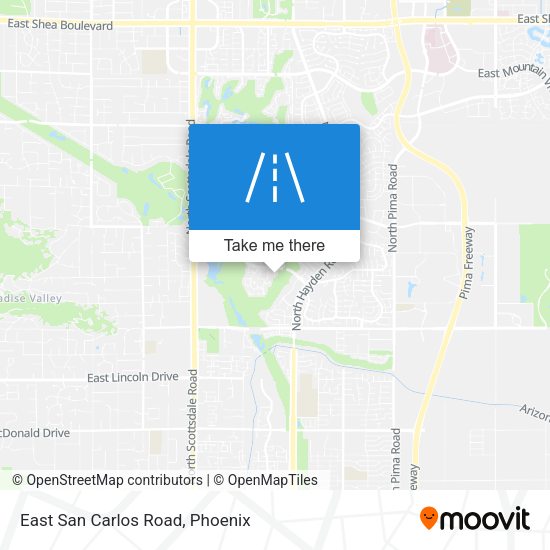 East San Carlos Road map