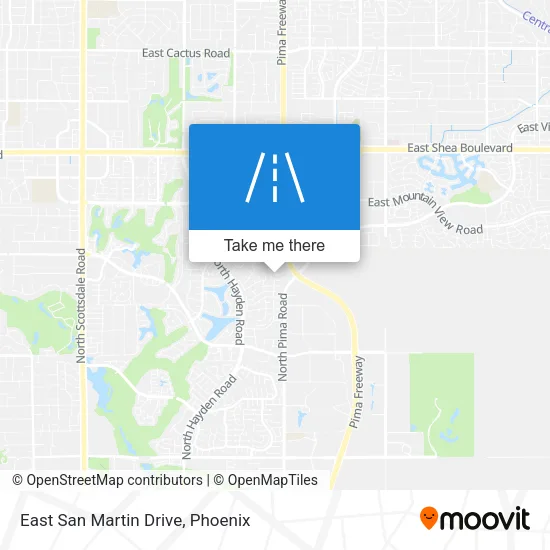 East San Martin Drive map