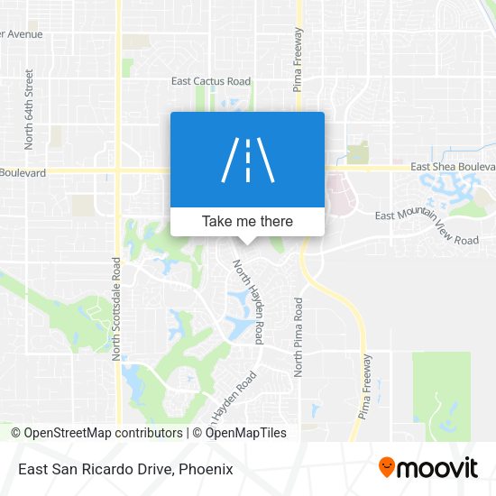 East San Ricardo Drive map