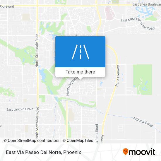 East Via Paseo Del Norte map