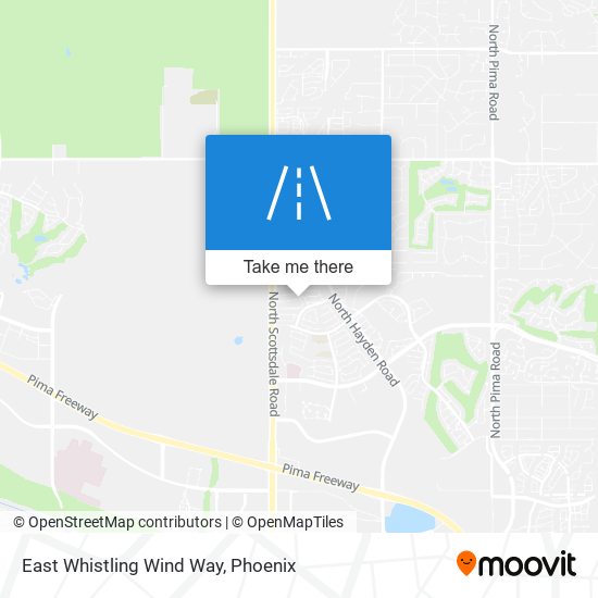 East Whistling Wind Way map