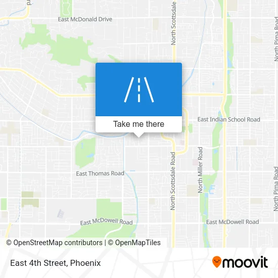 East 4th Street map