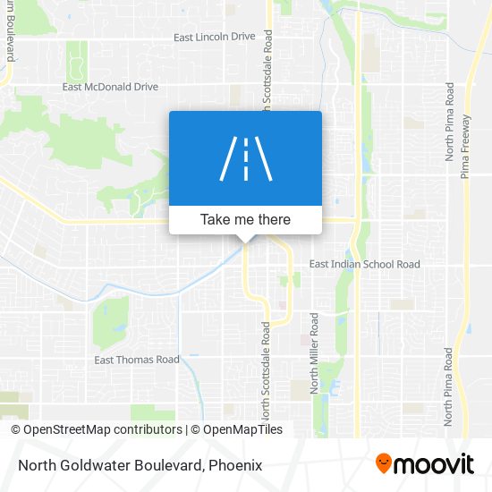 North Goldwater Boulevard map