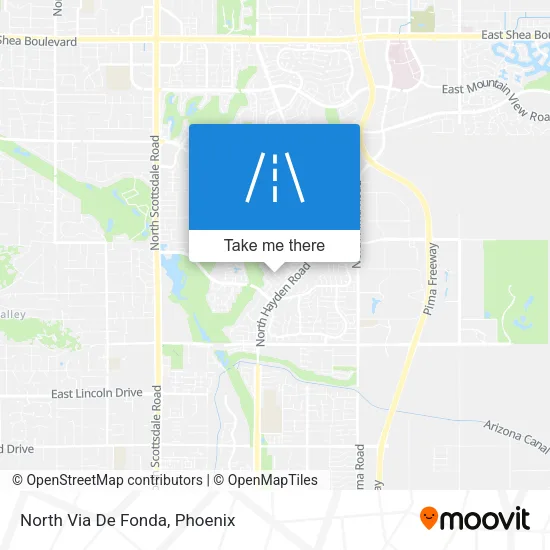North Via De Fonda map