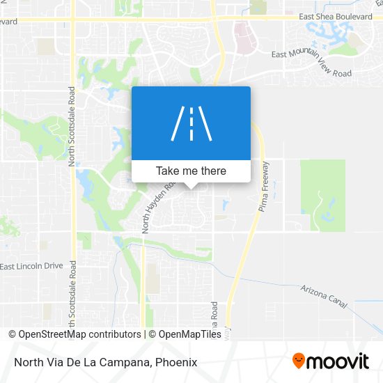 North Via De La Campana map