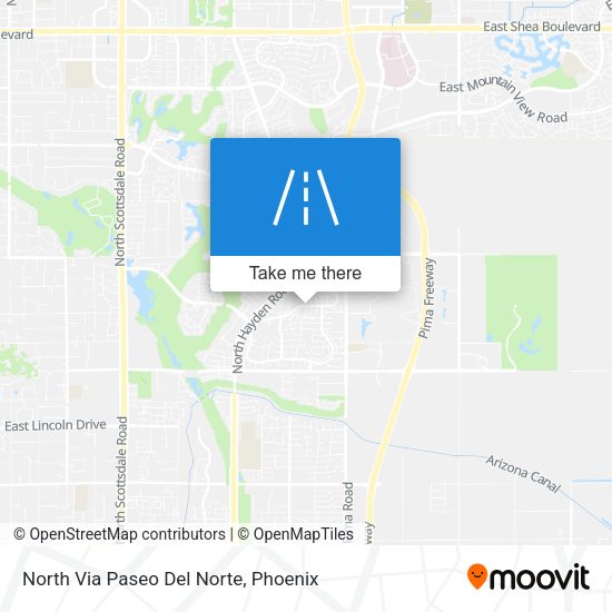 North Via Paseo Del Norte map