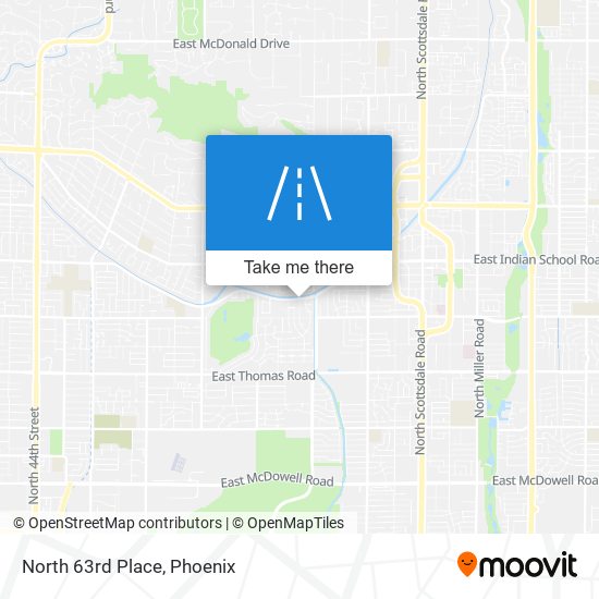 North 63rd Place map