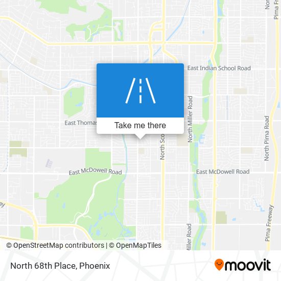 North 68th Place map