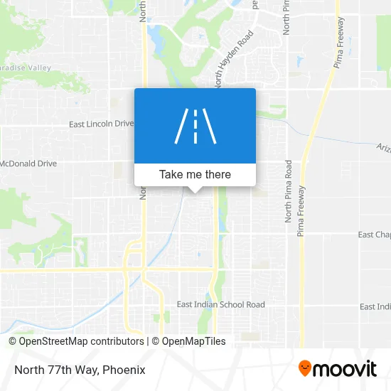 North 77th Way map