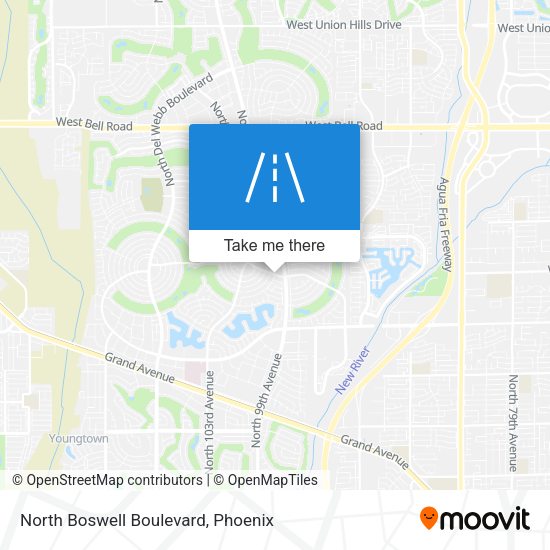 North Boswell Boulevard map