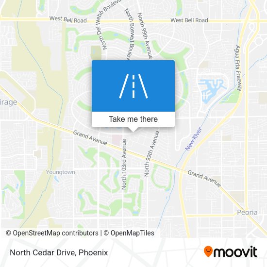 Mapa de North Cedar Drive