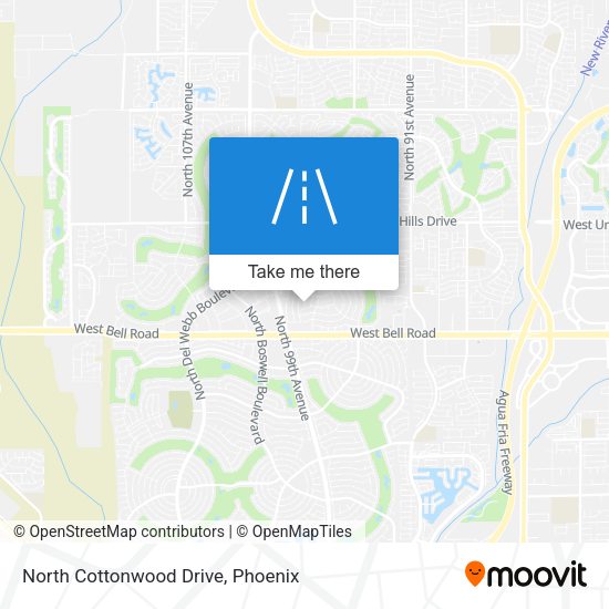 Mapa de North Cottonwood Drive