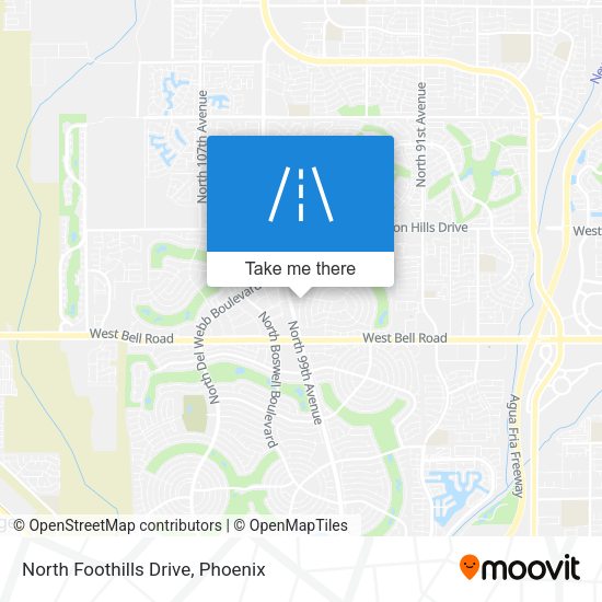 North Foothills Drive map