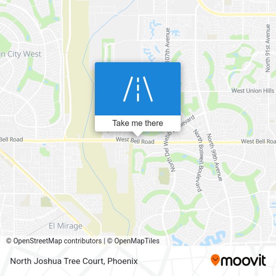 North Joshua Tree Court map