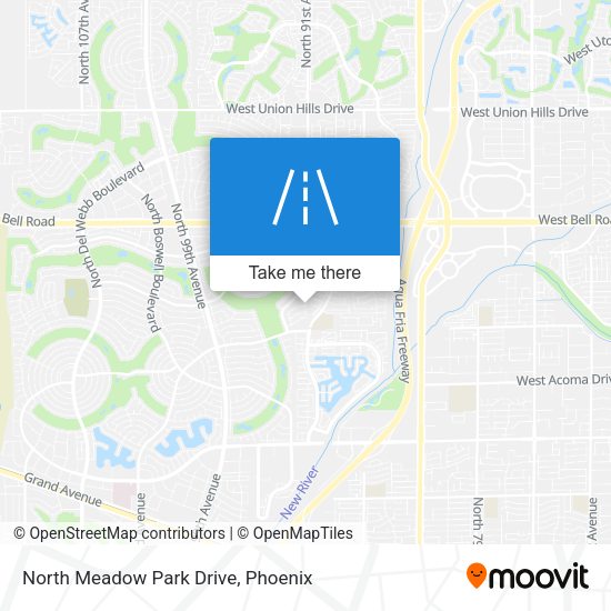 North Meadow Park Drive map