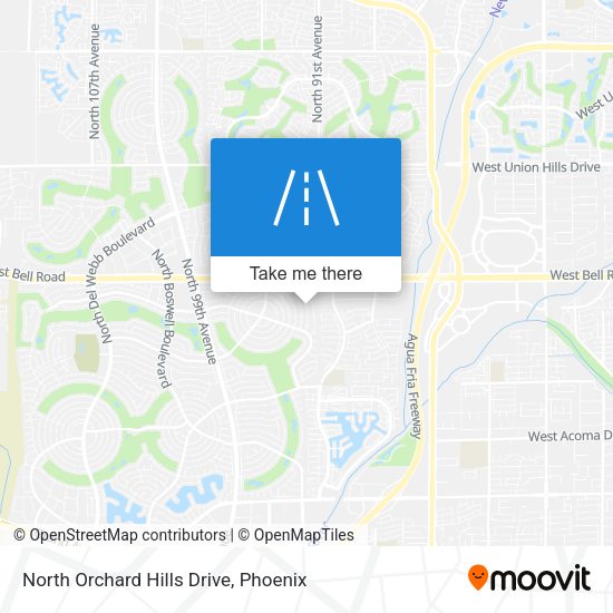 North Orchard Hills Drive map