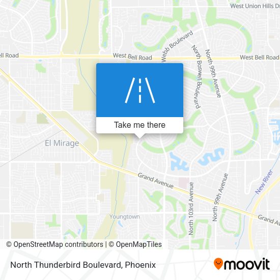 North Thunderbird Boulevard map