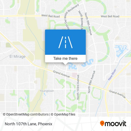 North 107th Lane map