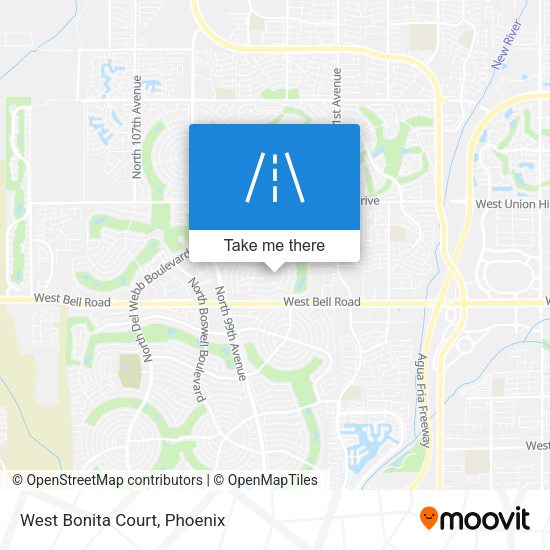 Mapa de West Bonita Court