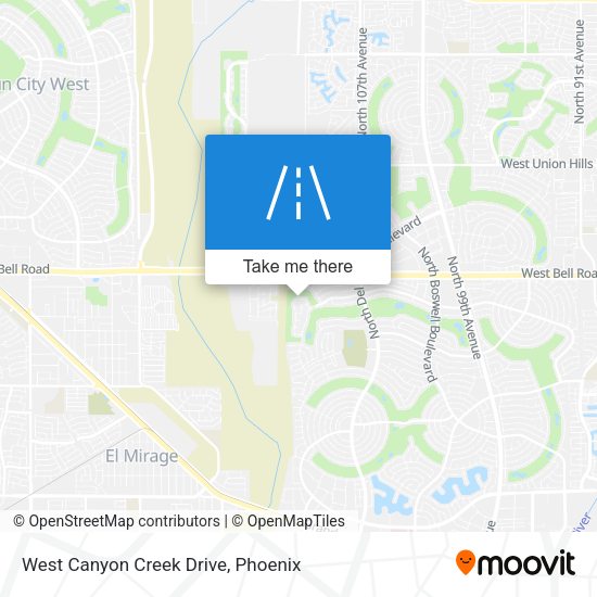 West Canyon Creek Drive map