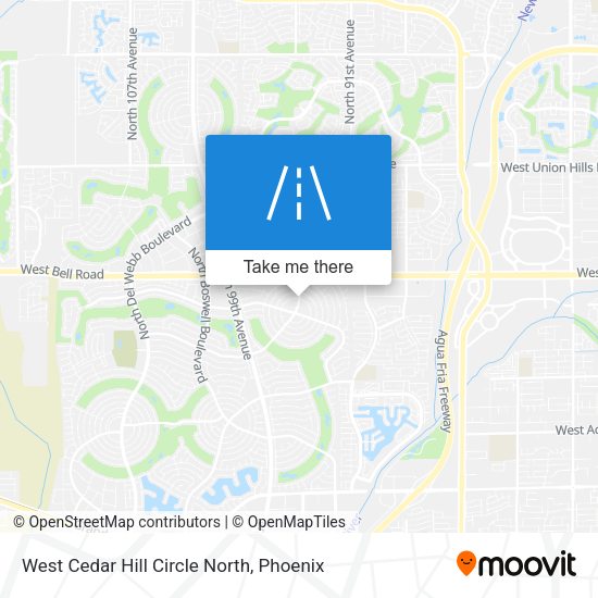 West Cedar Hill Circle North map