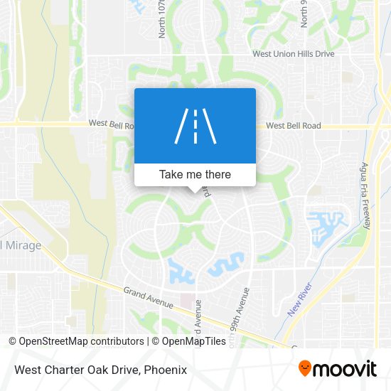 Mapa de West Charter Oak Drive