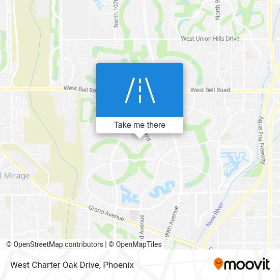 West Charter Oak Drive map