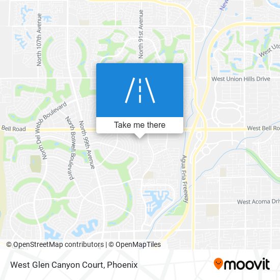 Mapa de West Glen Canyon Court