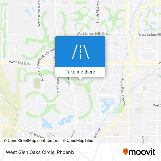 Mapa de West Glen Oaks Circle
