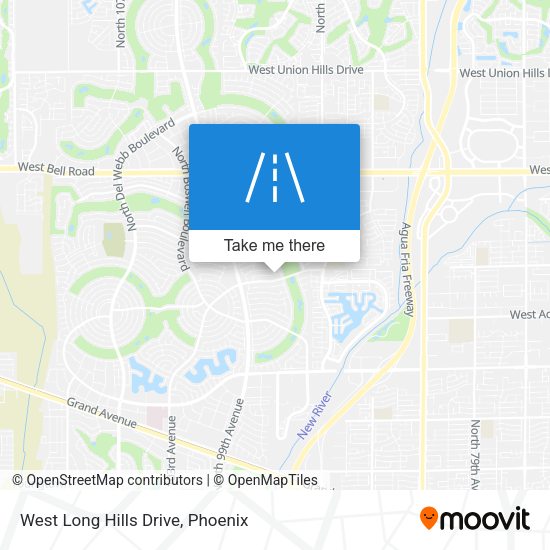 West Long Hills Drive map