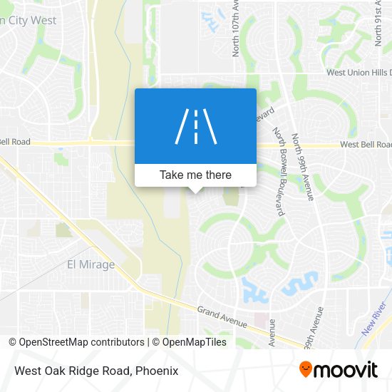 Mapa de West Oak Ridge Road