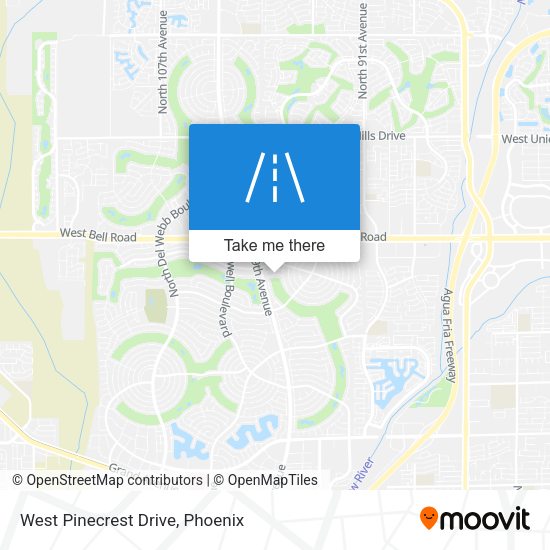 West Pinecrest Drive map