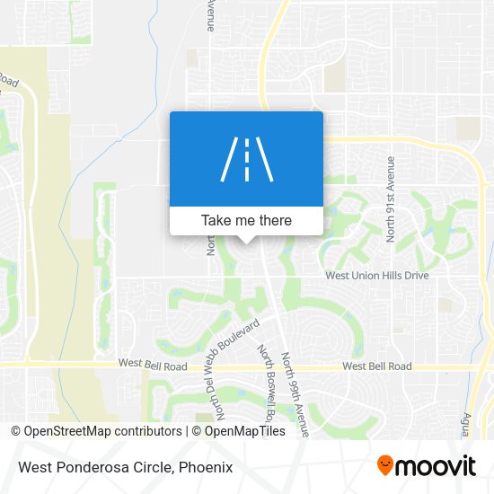 West Ponderosa Circle map