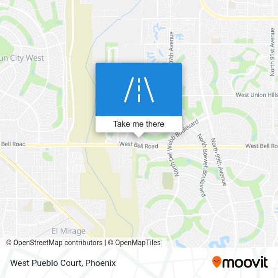 West Pueblo Court map