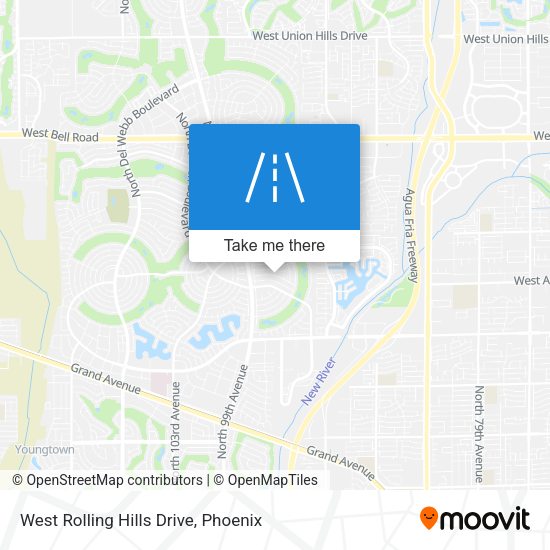 West Rolling Hills Drive map