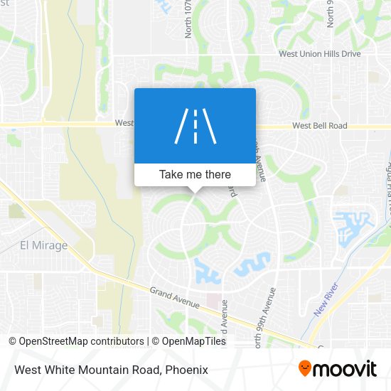 West White Mountain Road map