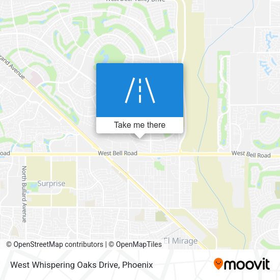 West Whispering Oaks Drive map