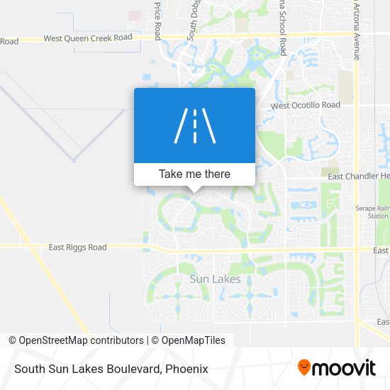 South Sun Lakes Boulevard map
