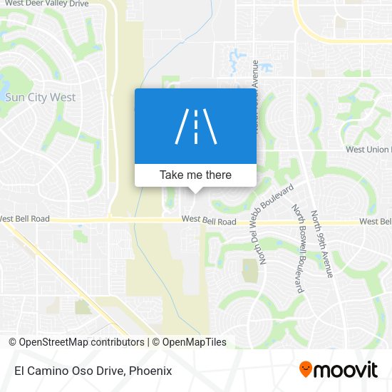 El Camino Oso Drive map