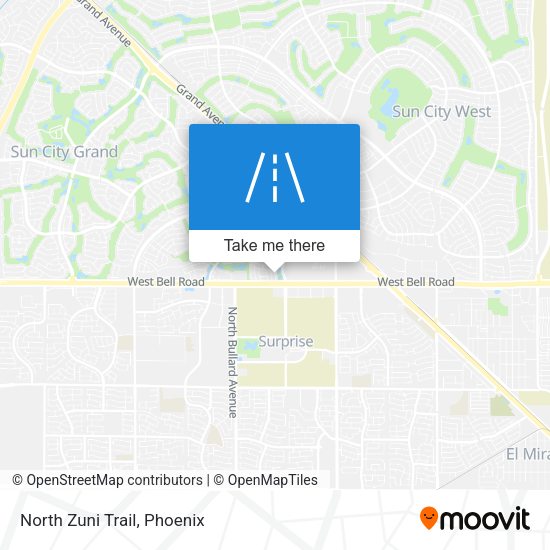 Mapa de North Zuni Trail