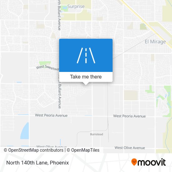 North 140th Lane map