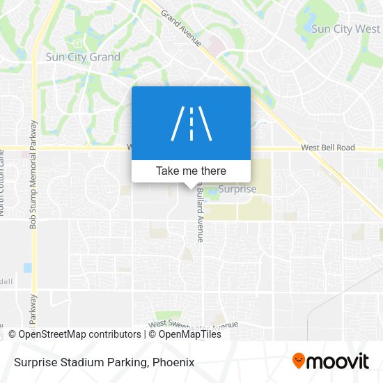 Surprise Stadium Parking map