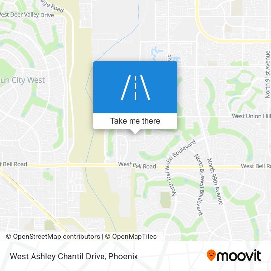 Mapa de West Ashley Chantil Drive