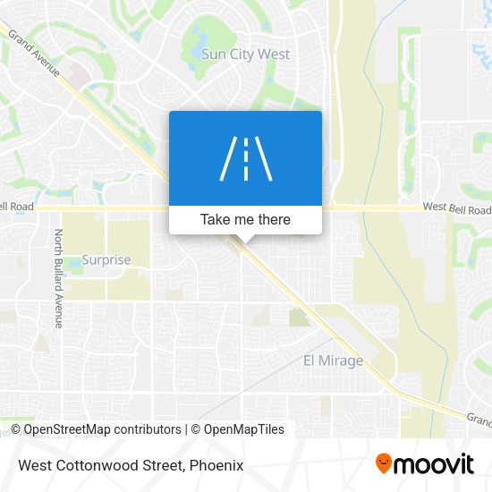 West Cottonwood Street map