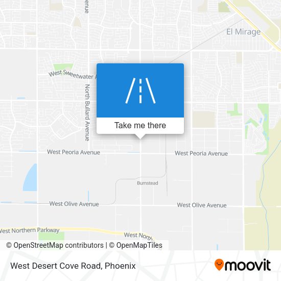 West Desert Cove Road map