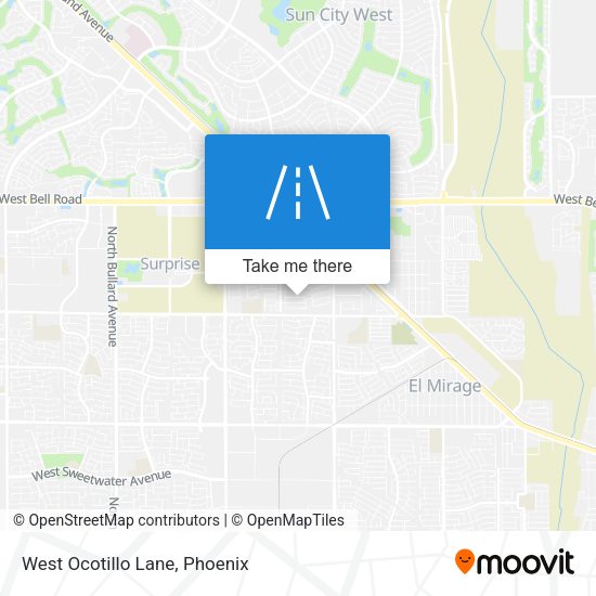 Mapa de West Ocotillo Lane