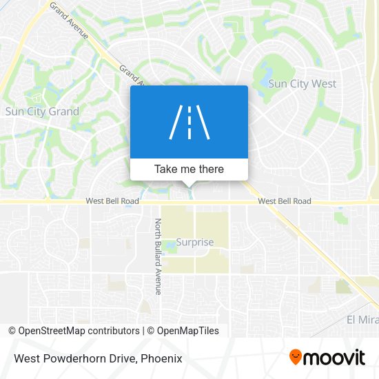 Mapa de West Powderhorn Drive
