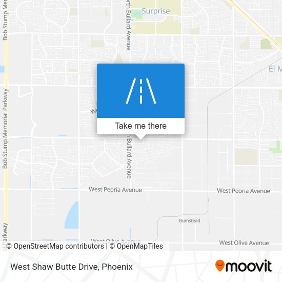 West Shaw Butte Drive map