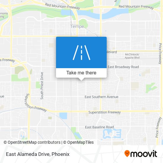 East Alameda Drive map