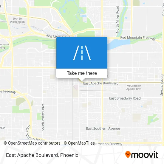 East Apache Boulevard map